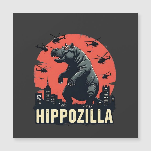 Hippozilla Kuslig Moo Deng Flodhäst Halloween (Framsida)