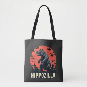 Hippozilla Spooky Moo Deng Hippo Halloween Tygkasse