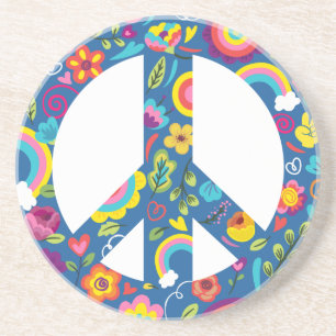Hippy 60 s Boho-Fredstecken Underlägg