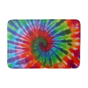 Hippy 60s 70s Tie Dye Retro Colorful Badrumsmatta