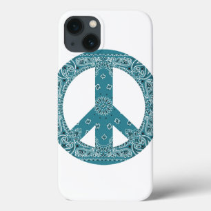 Hippy Bandanna Fredstecken Teal Fodral-Mate iPhone