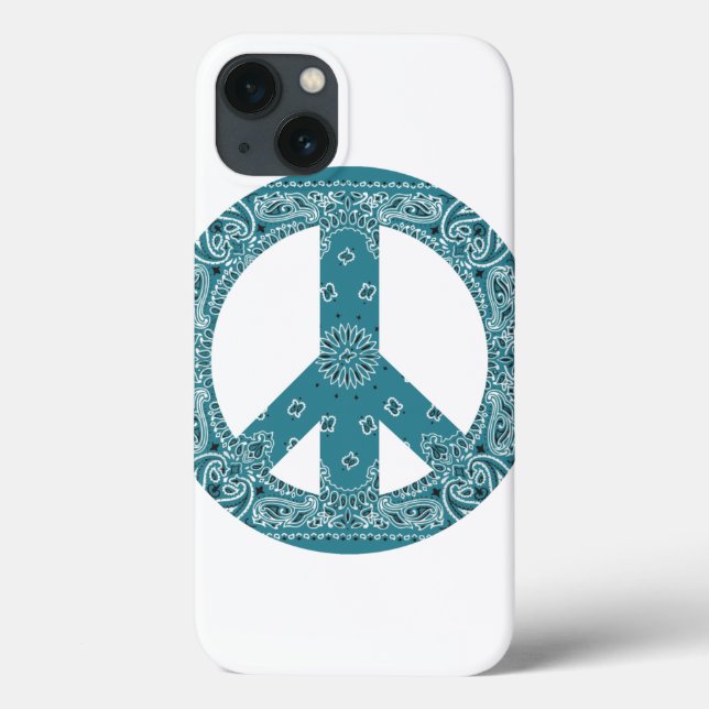 Hippy Bandanna Fredstecken Teal Fodral-Mate iPhone (Baksida)