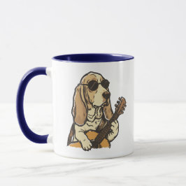 Hippy Beagle spelar gitarr Mugg