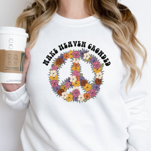 Hippy Blommigt Sweatshirt Christian Shirt Womens T