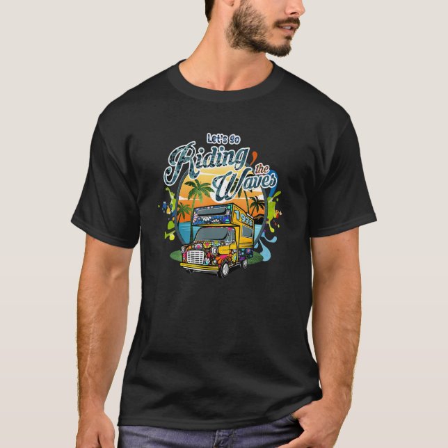 Hippy Canavan Sunset 60's 70's Låt oss Riding the  T Shirt (Framsida)
