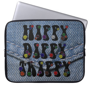 Hippy Dippy Trippy för Retro 60-tal Laptop Sleeve