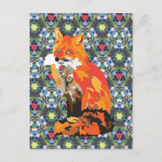 Hippy Fox Vykort