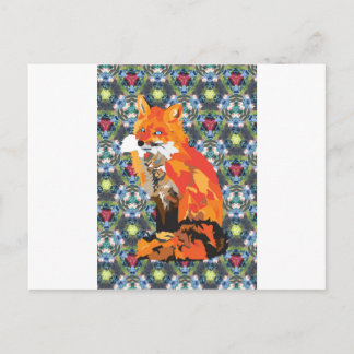 Hippy Fox Vykort
