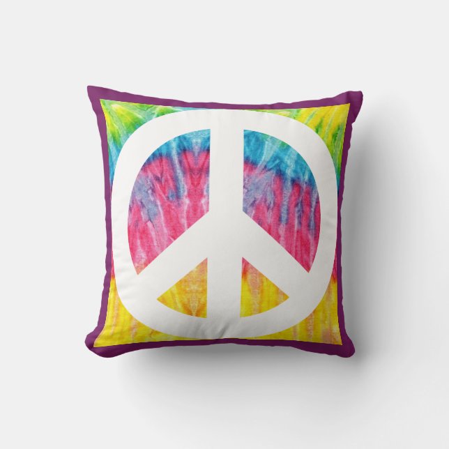 Hippy fredstecken Cushion Kudde (Framsida)