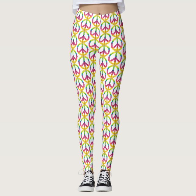 Hippy-fredstecken Leggings (Framsida)