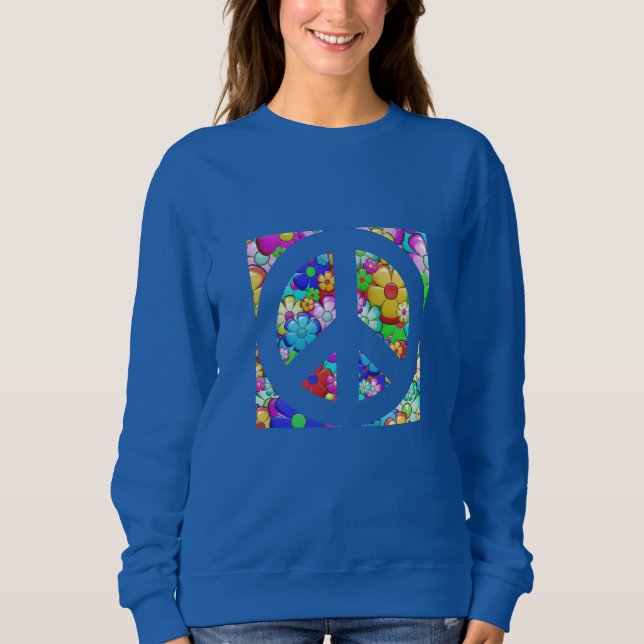 Hippy-fredstecken T Shirt (Framsida)