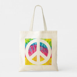Hippy fredstecken Tote Bag Tygkasse