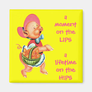 Hippy Fröcken Piggy kylmagnet Magnet