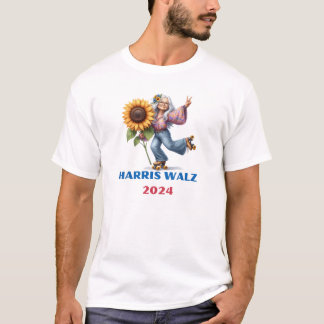 HIPPY GRANDMA FOR HARRIS WALZ 2024 T SHIRT