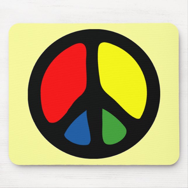 Hippy Groovy Peace Symbol Musmatta (Framsidan)