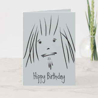 Hippy Guy Hippy Birthday Card (tomt) Kort