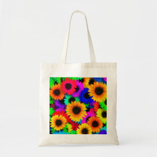 Hippy mönster för ljust Psychedelic blommabarn Tygkasse