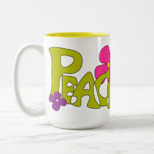 Hippy mugg för fred & för kärlek
