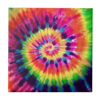 Hippy Peace Retro 60s Tie Dye Kakelplatta