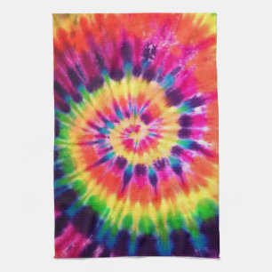 Hippy Peace Retro 60s Tie Dye Kökshandduk