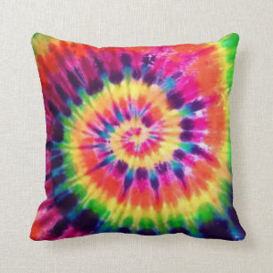 Hippy Peace Retro 60s Tie Dye Kudde