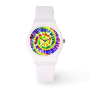 Hippy Peace Retro Tie Dye Colorful Boho Armbandsur