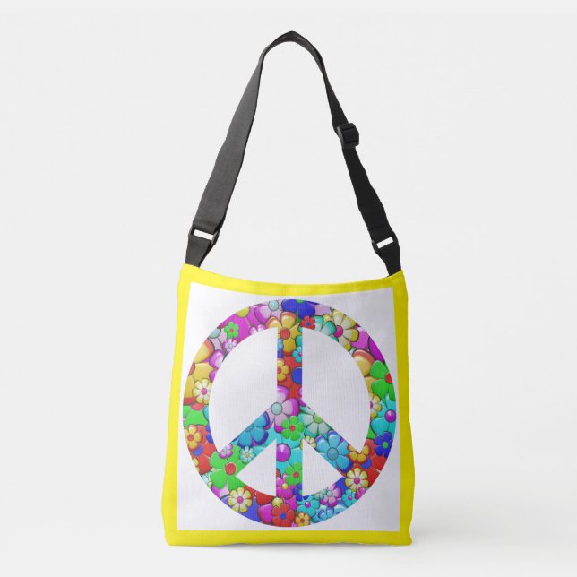 Hippy peace SignTote Axelväska (Framsida)