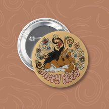 Hippy Piggy - Cute Guinea Gris Illustration