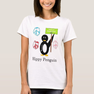 Hippy pingvindubbladesign tee shirt