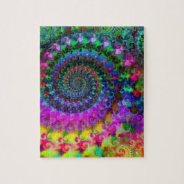 Hippy regnbågeFractalmönster Pussel