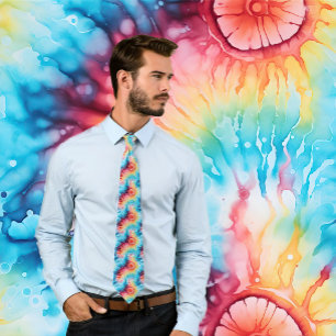 Hippy Retro 1960 s Rainbow Tie-Dye Mönster Slips