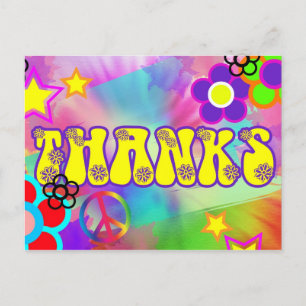 Hippy Rinbow retro-tack för ditt kort