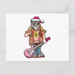 Hippy Santa något att säga "kalla Yule ", Helg Vykort