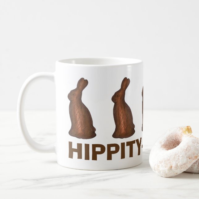 Hippy Skutt Skutt Chocolate Påskhare Rabbit Kaffemugg (Med munk)