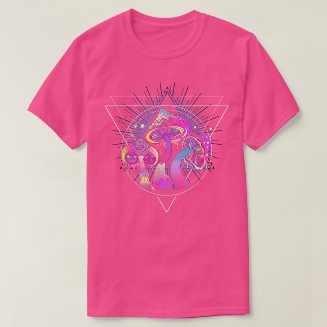 Hippy Trippy 60's abstrakt Magic retro raver art T Shirt (Design framsida)