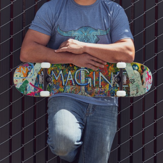 Hippy Wall Art Mini Skateboard Bräda 18,5 Cm (Utomhus 3)