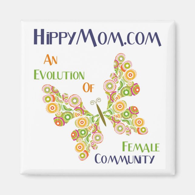 HippyMamma Square Magnet (Framsidan)