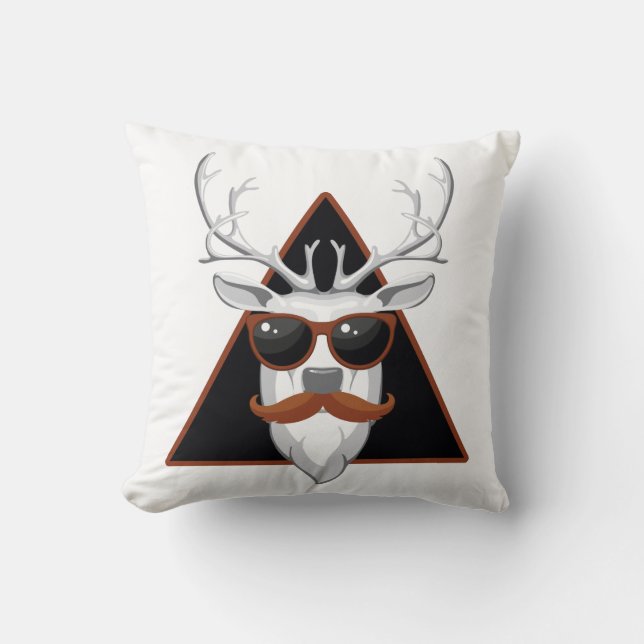 Hipster Antler Art Kudde (Framsida)