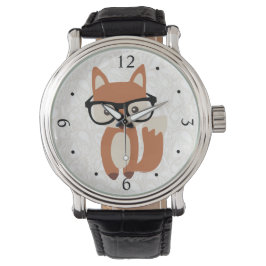 Hipster Baby Fox w/Glass Armbandsur