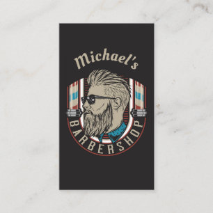 Hipster Barber / Hair Stylist Affärskort Visitkort