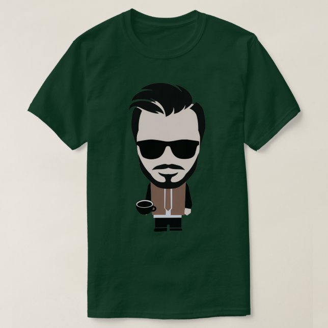 Hipster Barista Phil T Shirt (Design framsida)