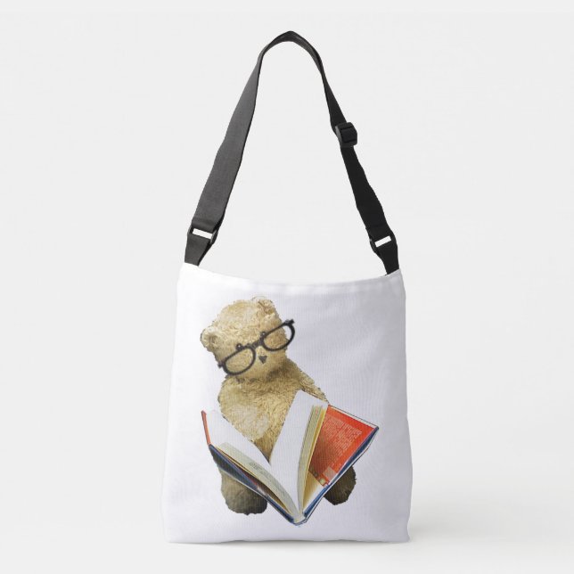 Hipster Bear Tote Bag Axelväska (Framsida)