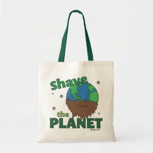 Hipster Bearded Earth Day Shave (Spara) The Planet Tygkasse