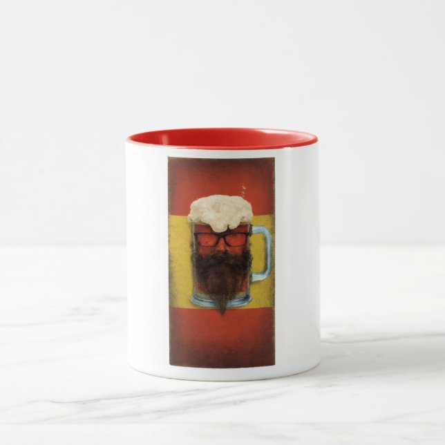 Hipster Beared Beer Mugg Art Mugg (Center)