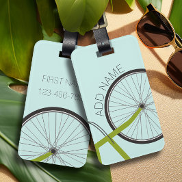 Hipster Bicycle Wheel med eget namn Bagagebricka