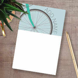 Hipster Bicycle Wheel med eget namn Post-it Block