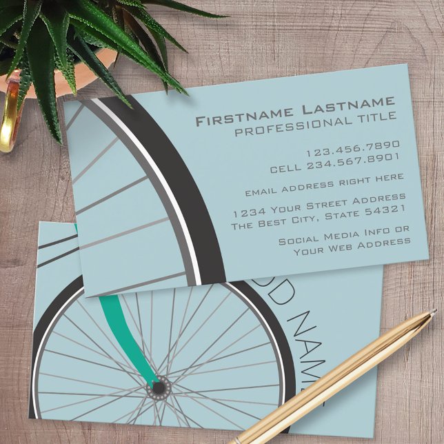 Hipster Bicycle Wheel med eget namn Visitkort (Custom Business Card)