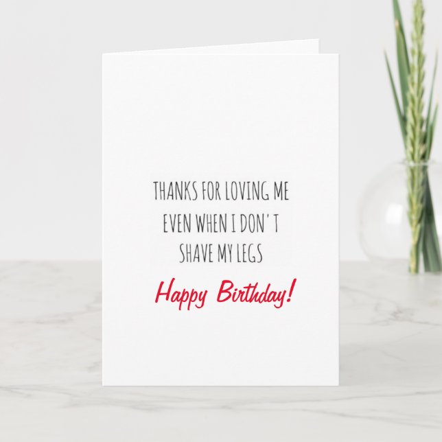 Hipster Birthday Card Beard-skäggsam pojkvän Kort (Framsida)