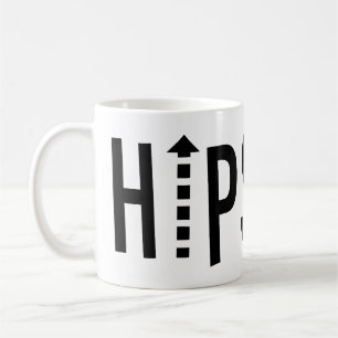Hipster Black Modern Typography Mugg