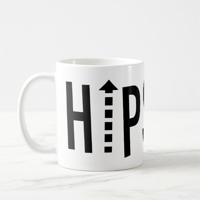 Hipster Black Modern Typography Mugg (Vänster)